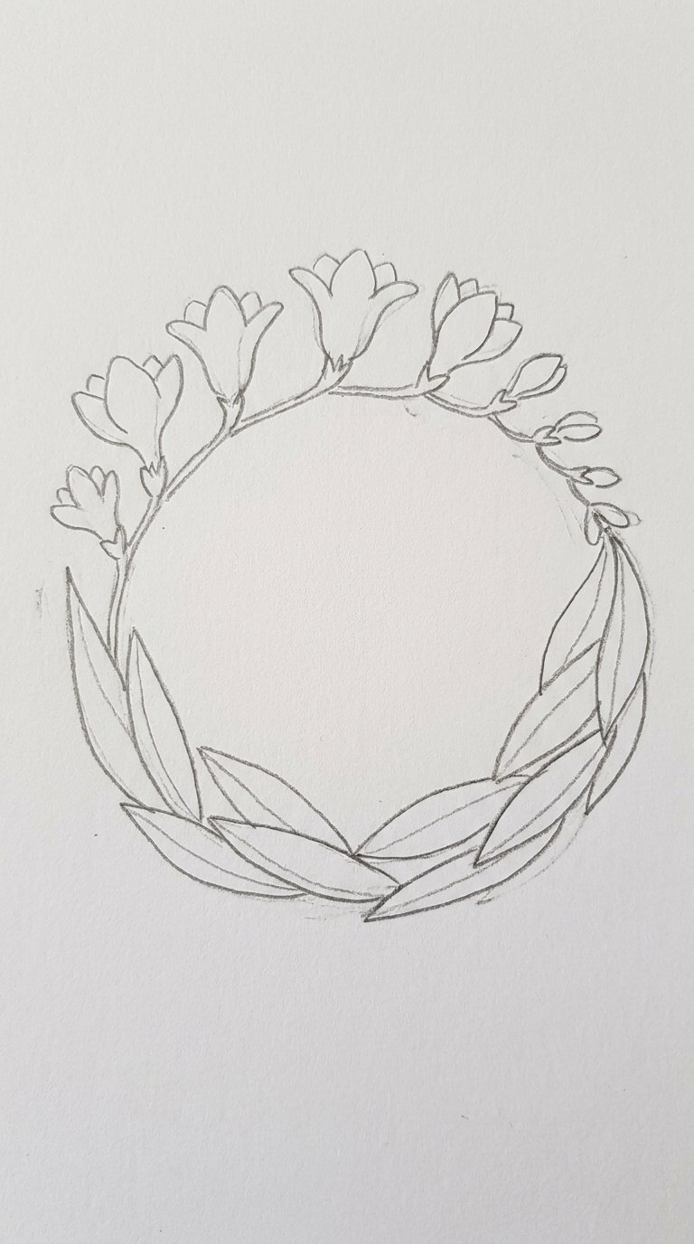 12 Freesia Flower Drawing Ideas for Beginners 2 Freesia Flower Wreath