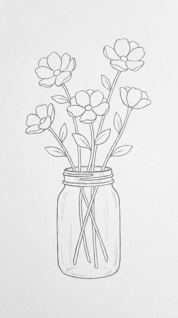 Anemone Flower in a Mason Jar