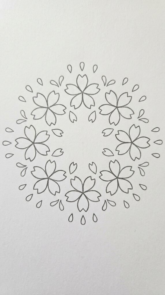 Cherry Blossom Mandala Pattern