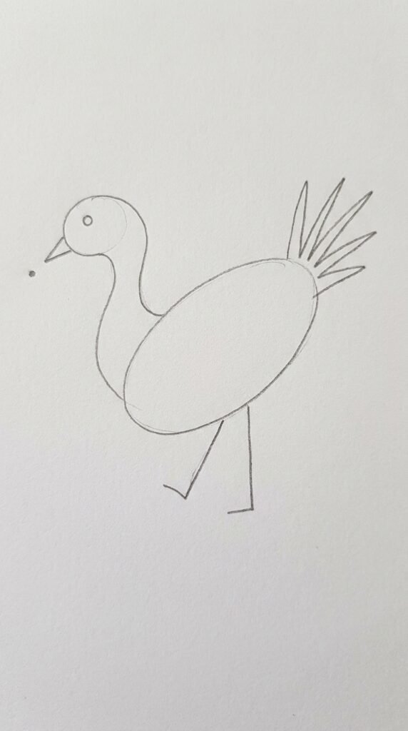 12 Chicken Drawing Ideas That Are Easy and Fun for Beginners 9 Chicken Pecking at the Ground