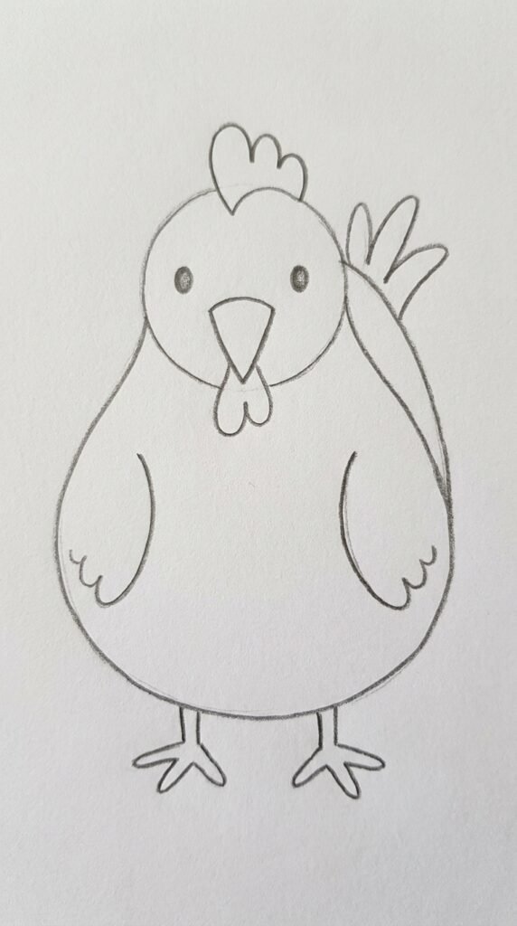 12 Chicken Drawing Ideas That Are Easy and Fun for Beginners 11 Chicken Standing on a Fence Post