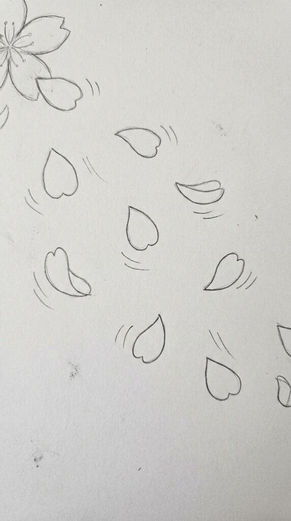 Falling Cherry Blossom Petals