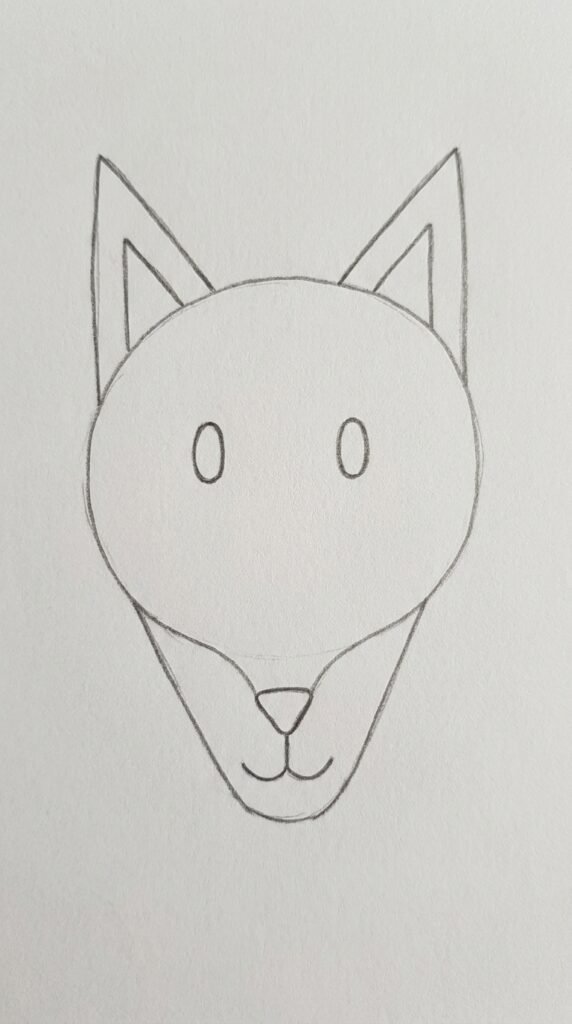 Fox Face Drawing