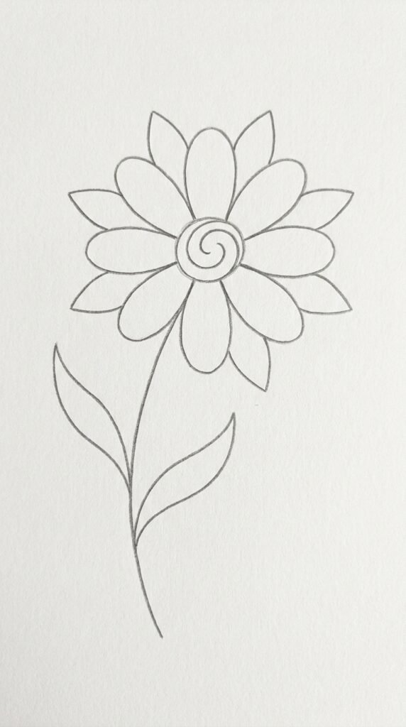 13 Genbenya Flower Drawing Ideas That Are Simple and Beautiful for Beginners 6 Genbenya Spiral Center Flower