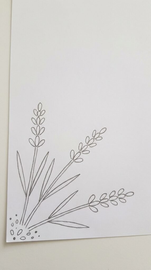 Lavender Corner Border Design