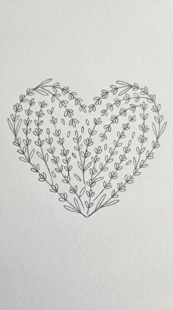 Lavender Heart Shape