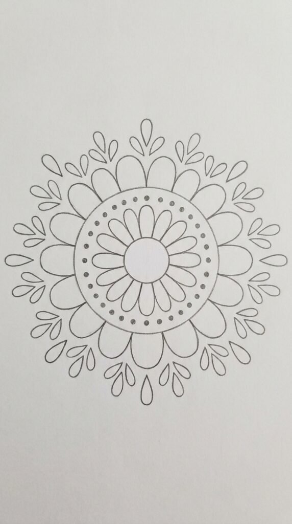 Mandala Style Anemone Drawing