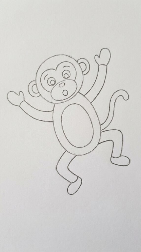 Monkey Jumping Drawing