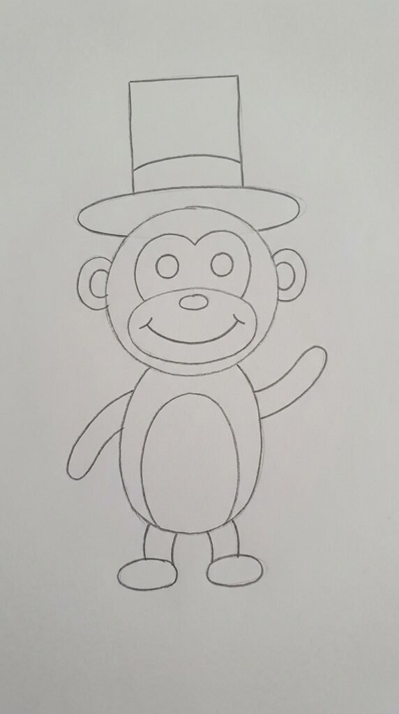 Monkey with a Hat Drawing
