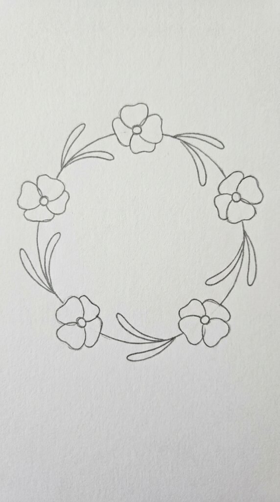 Poppy Flower Wreath