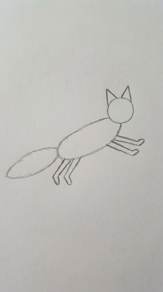 Running Fox Drawing
