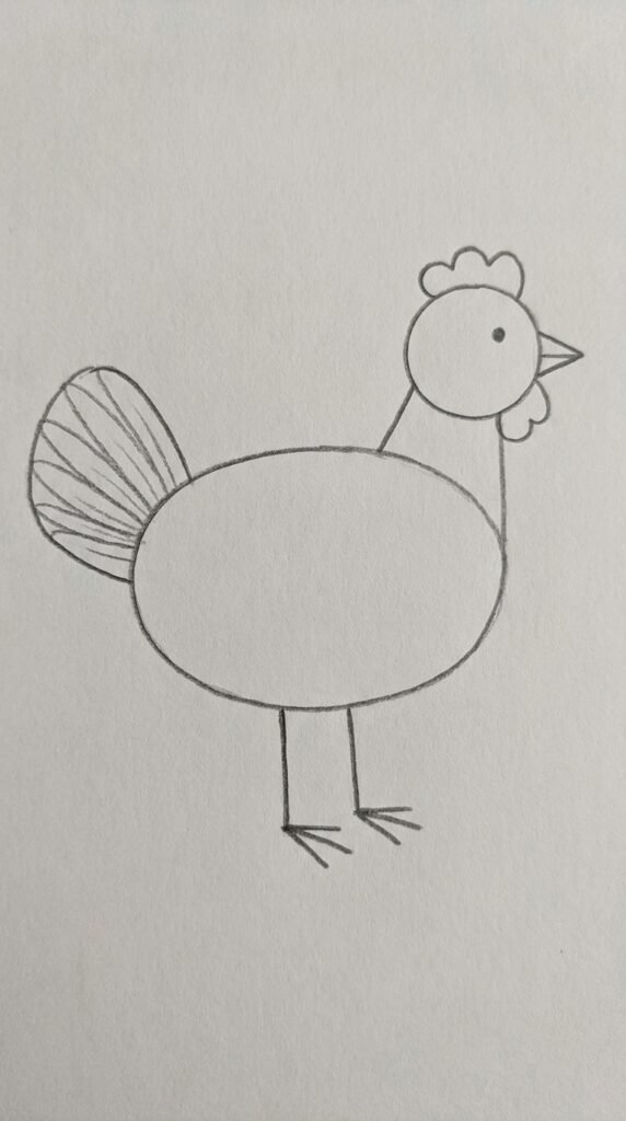 12 Chicken Drawing Ideas That Are Easy and Fun for Beginners 2 Simple Side View Hen