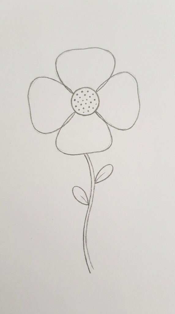 Simple Single Poppy Bloom