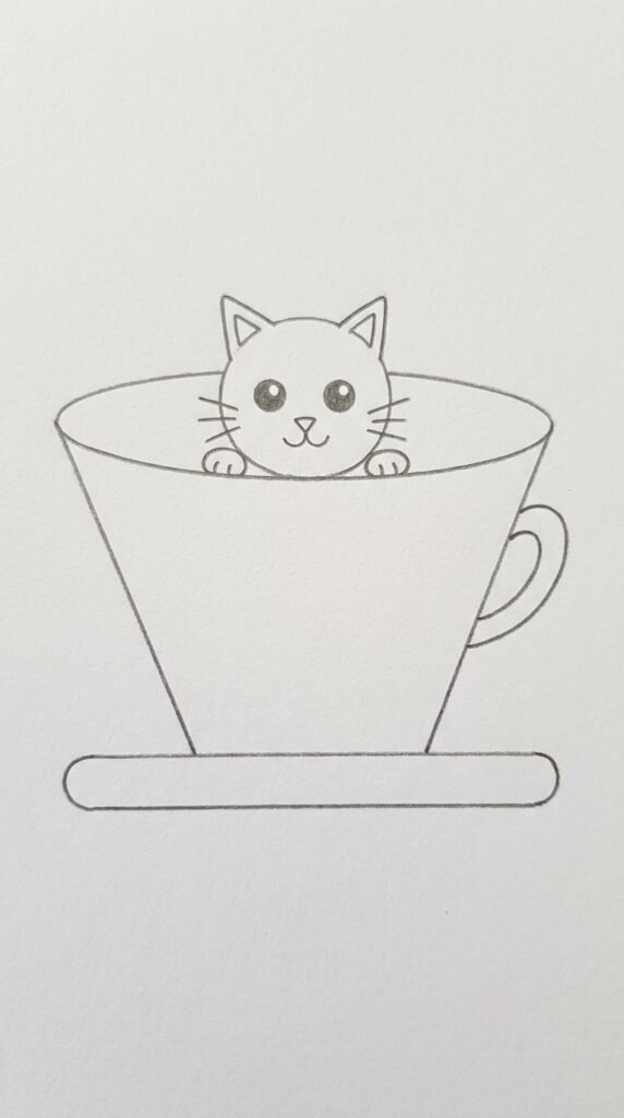 Tiny Kitten in a Teacup