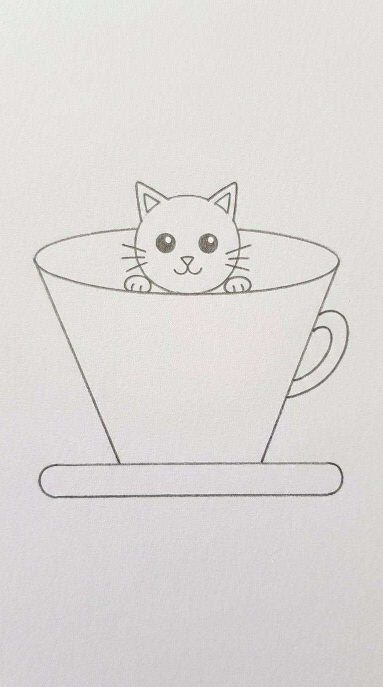 12 Cat Drawing Ideas for Beginners – Easy Step-by-Step Tutorials 1 Tiny Kitten in a Teacup