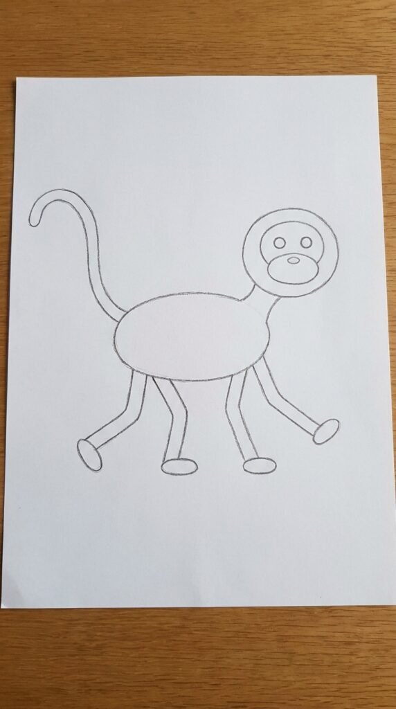 Walking Monkey Drawing