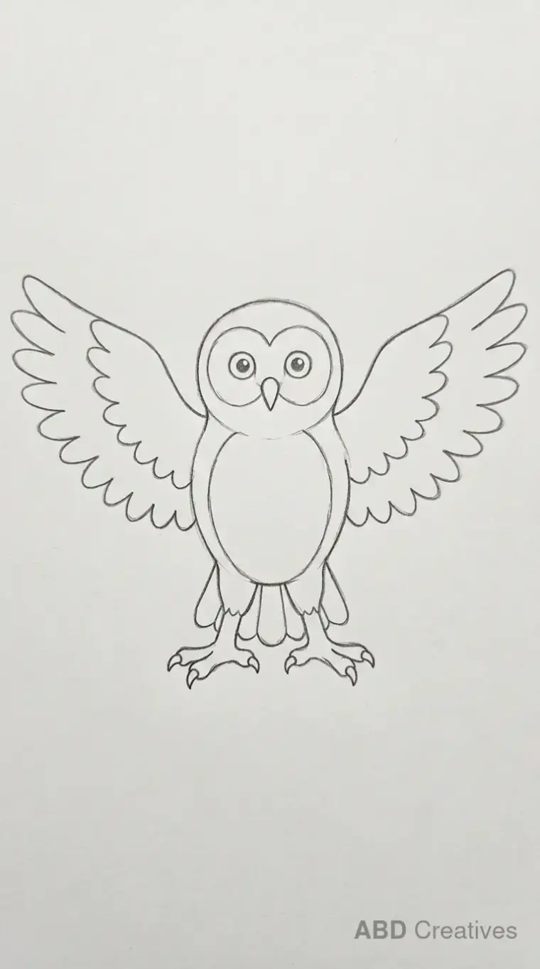 Owl With Open Wings