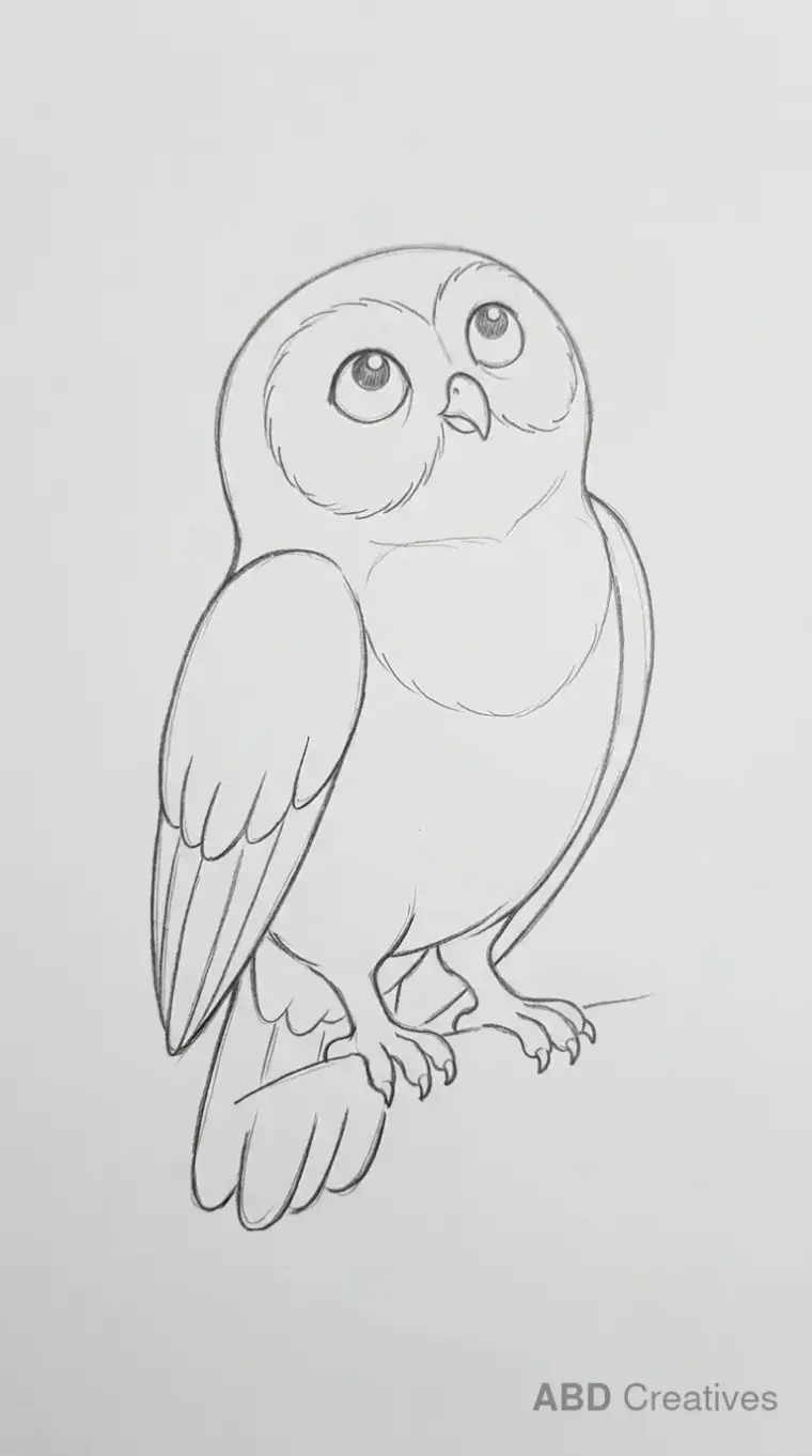 Owl Looking Up