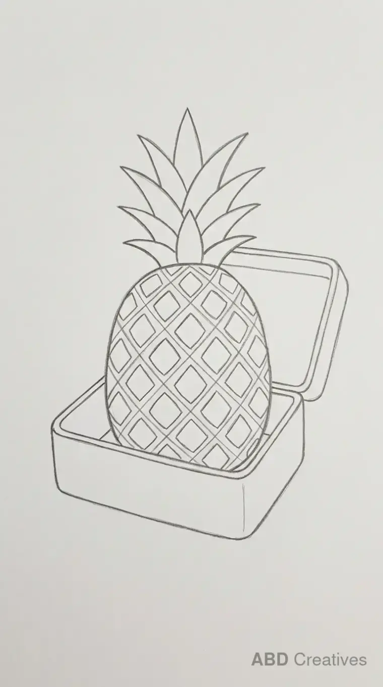 Pineapple drawing ideas