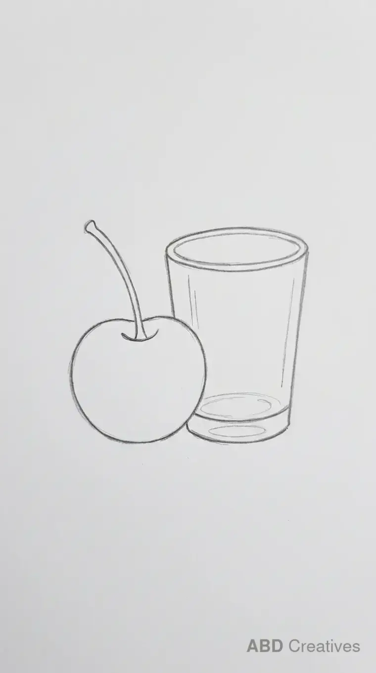 Cherry Beside a Glass