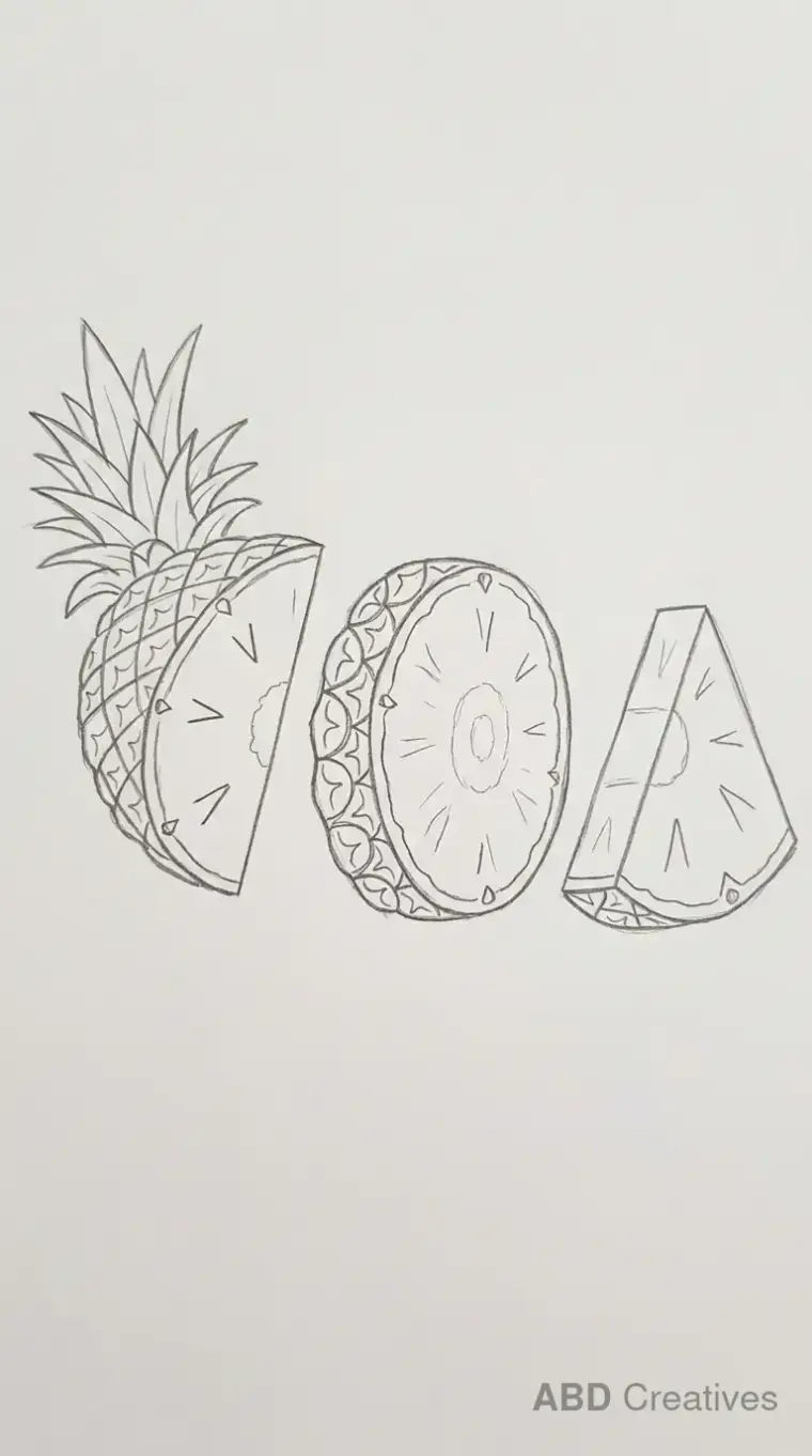 Pineapple Cut Into Pieces