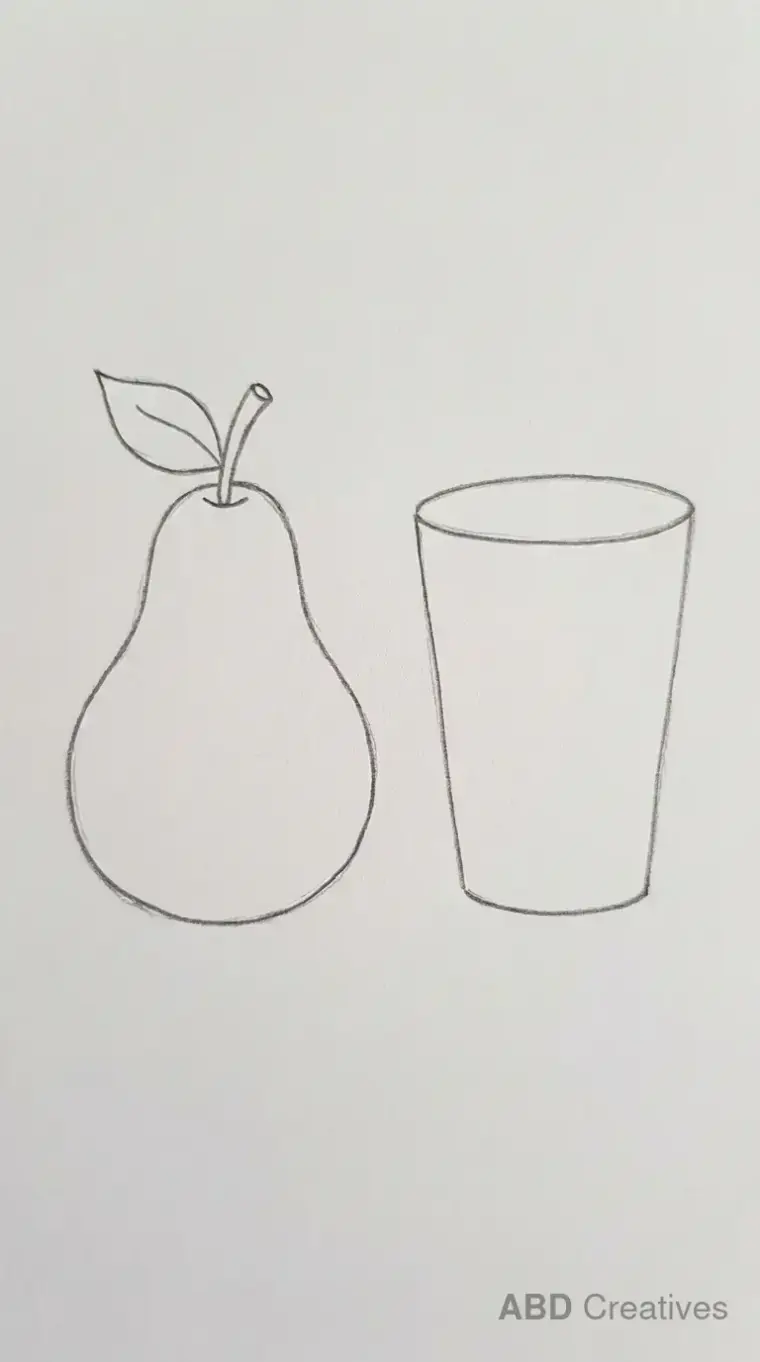 Pear Beside a Glass