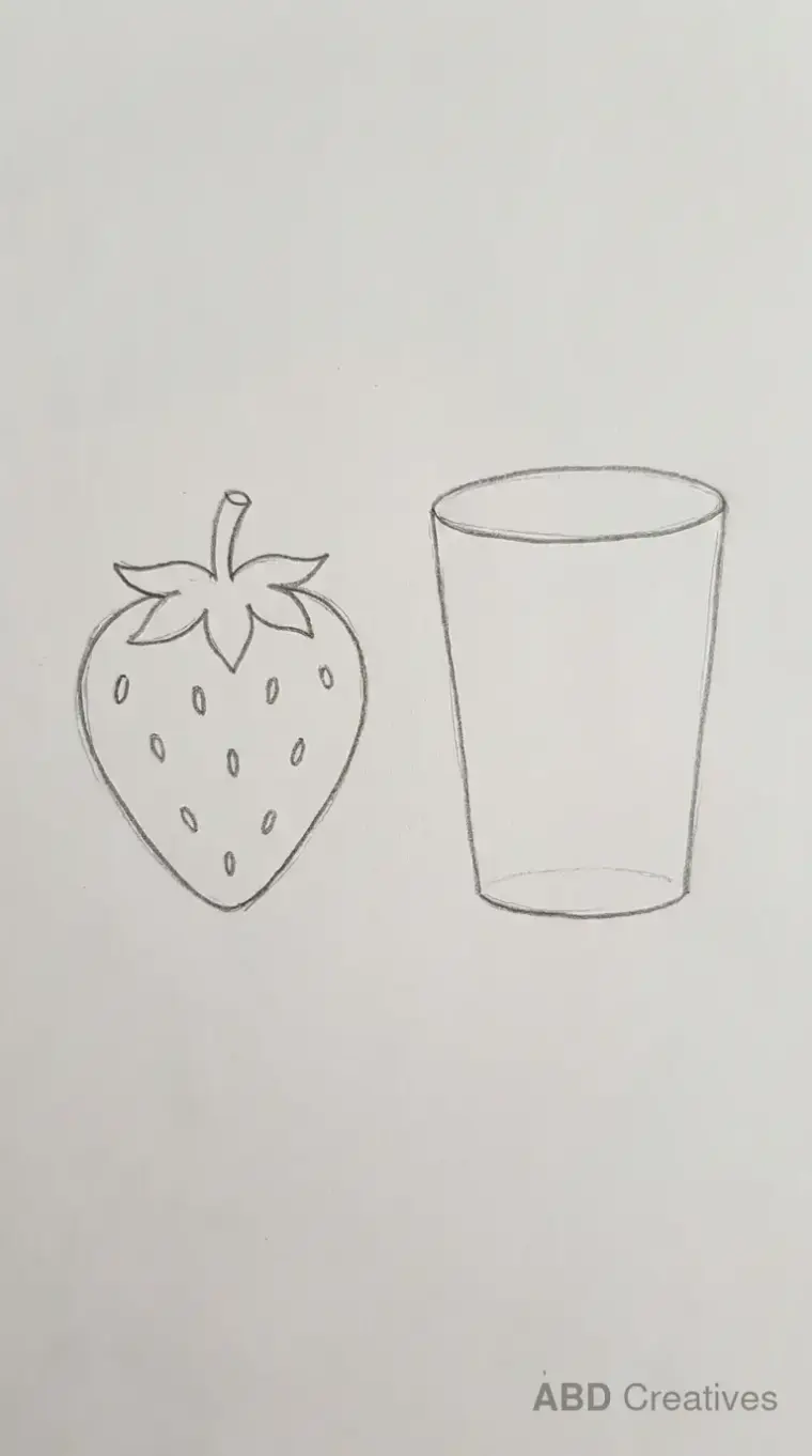 Strawberry Beside a Glass