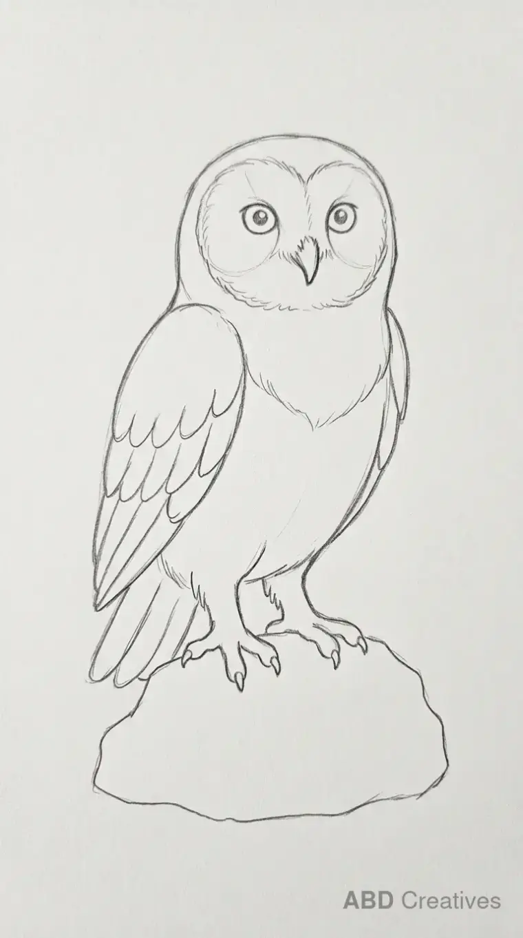 Owl Sitting on a Rock