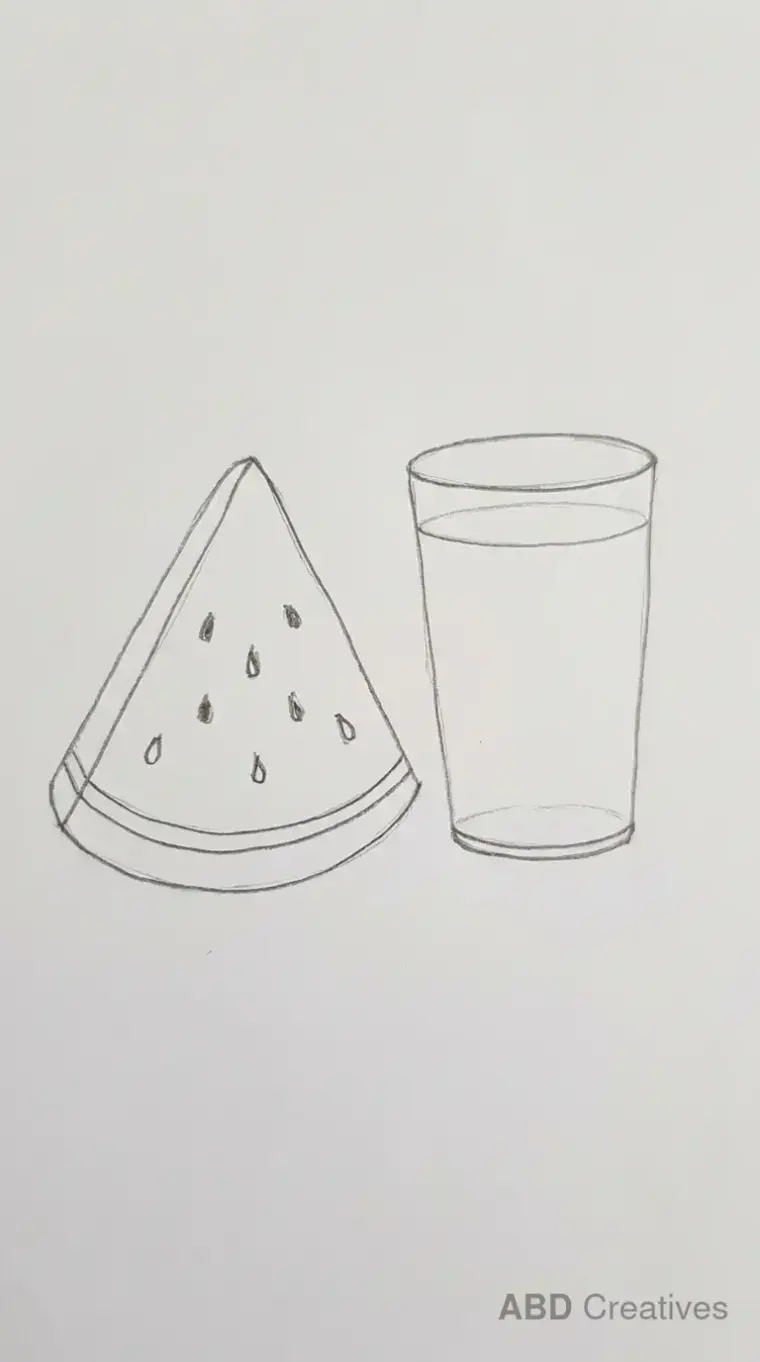 Watermelon Beside a Glass