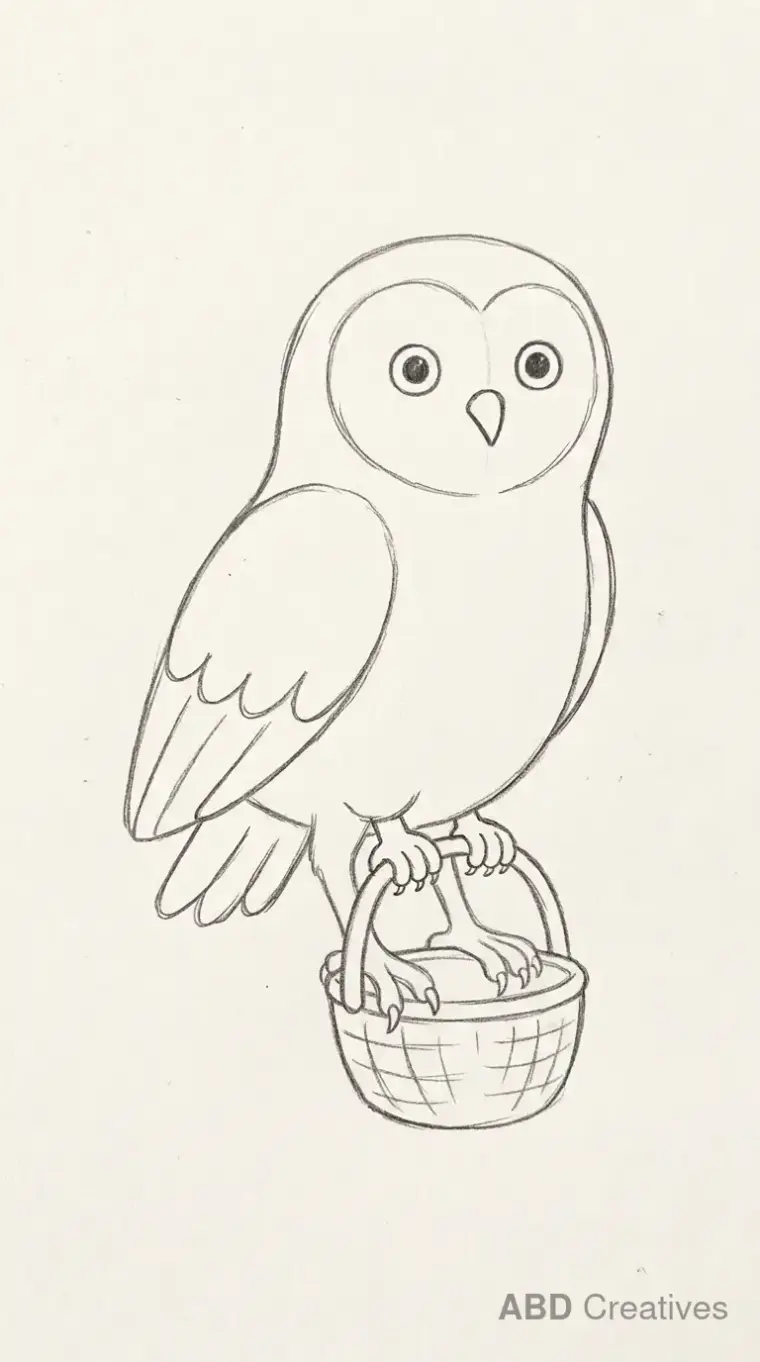 Owl Carrying a Basket