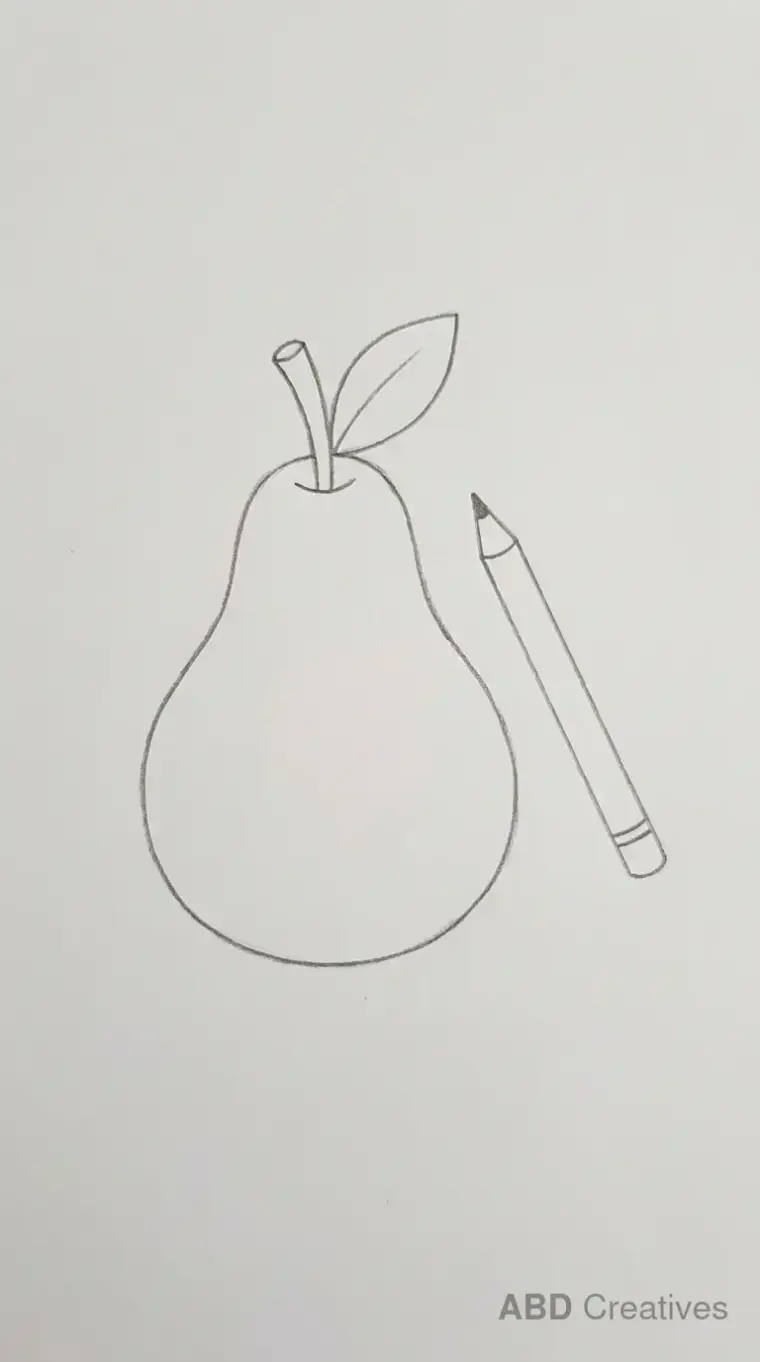 Pear Beside a Pencil