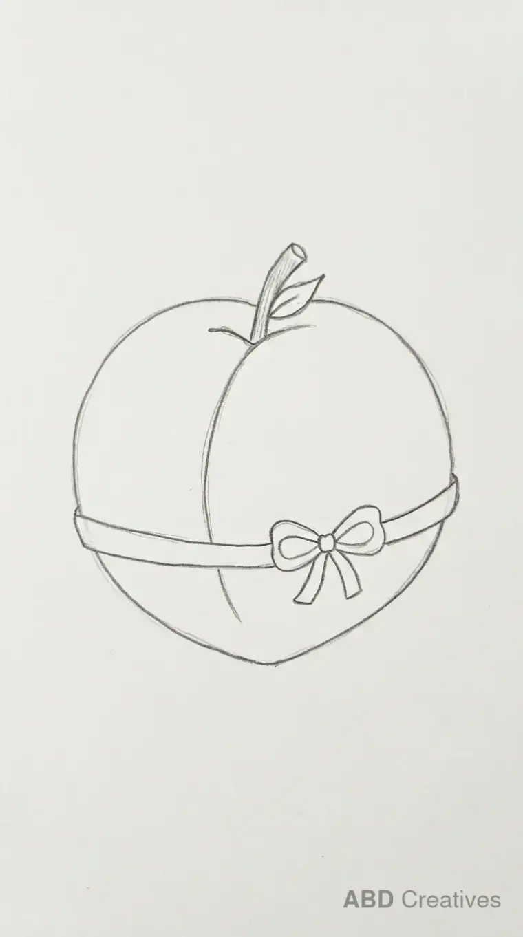 Peach With a Ribbon