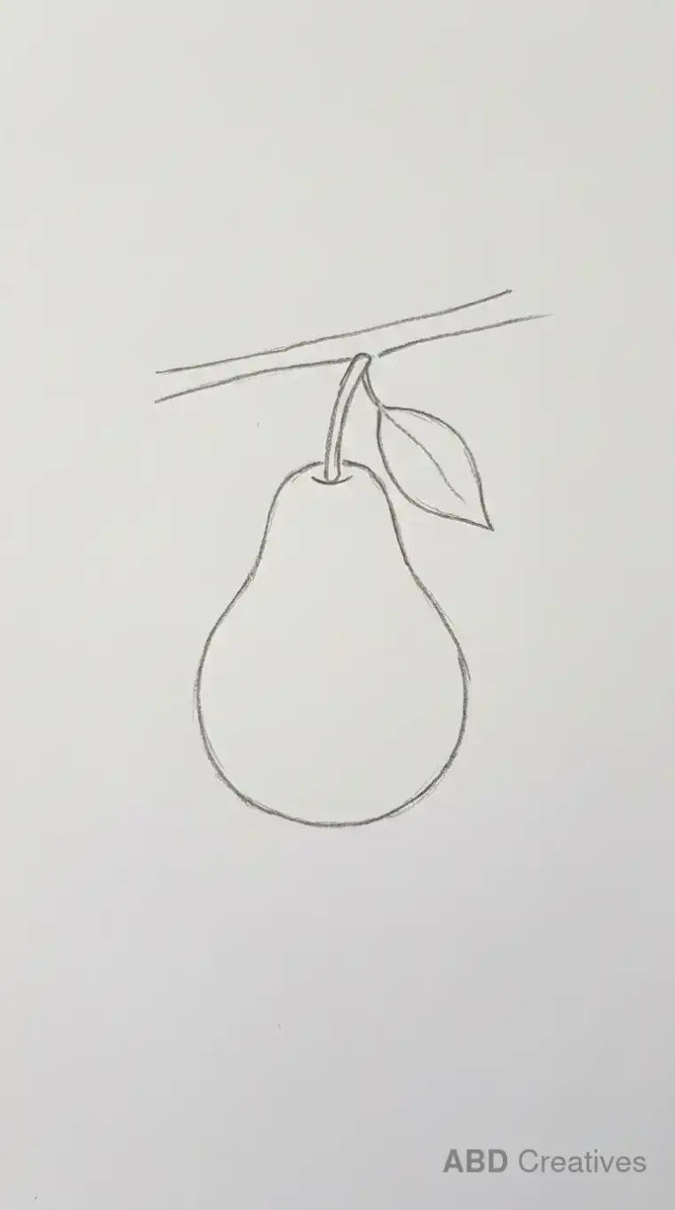 Pear Hanging From a Branch