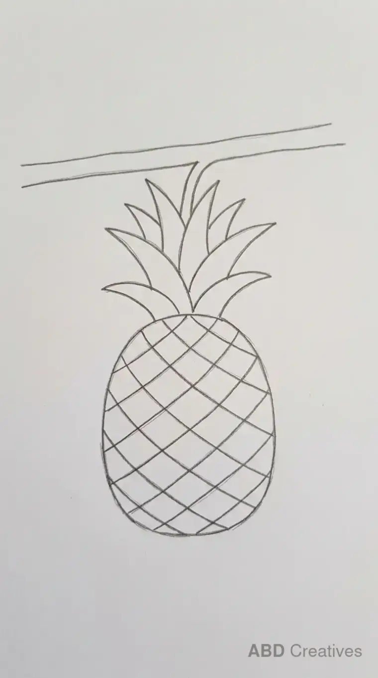 Pineapple Hanging From a Branch