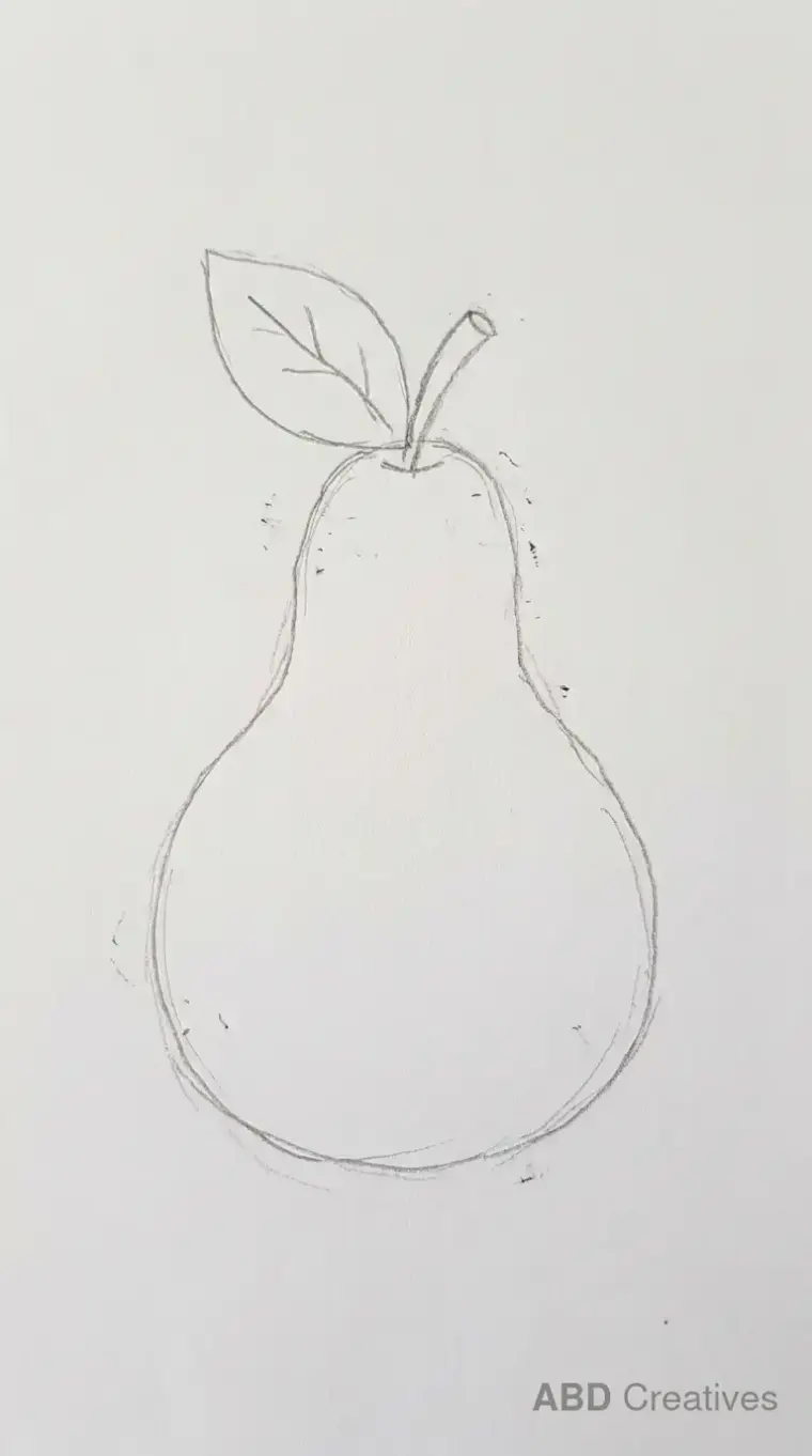 Pear With a Leaf