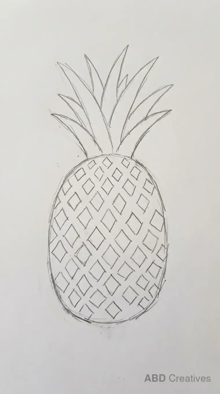 Pineapple With Leaves