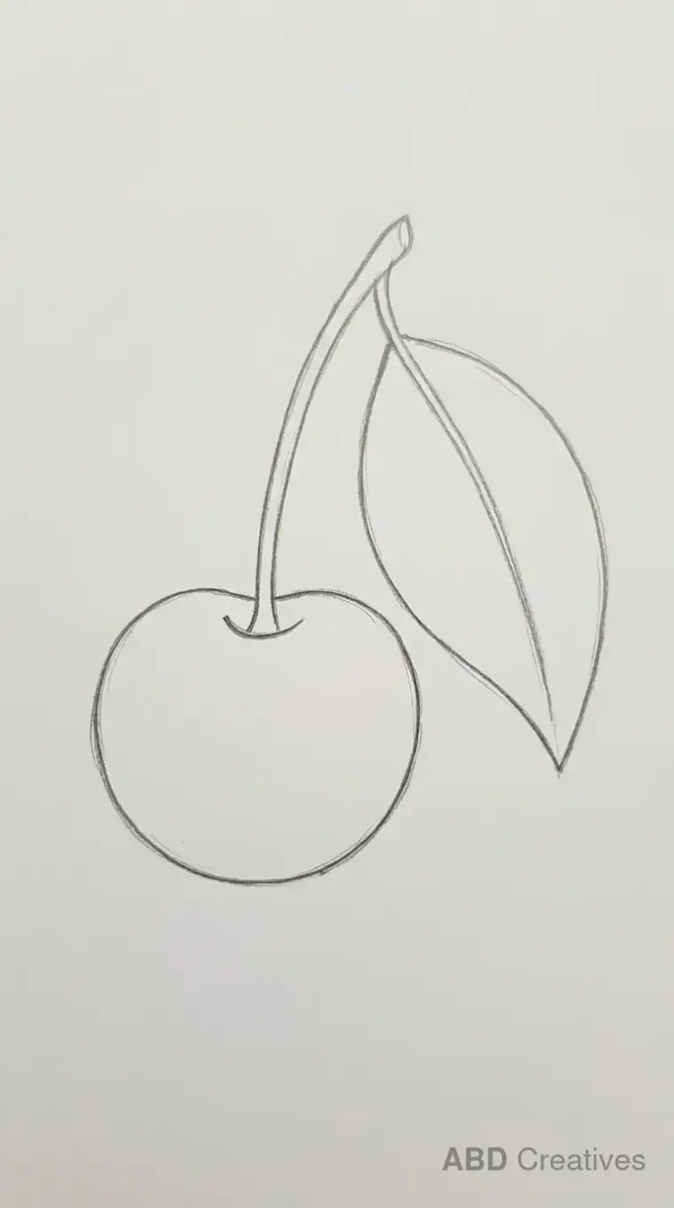 Cherry With a Large Leaf