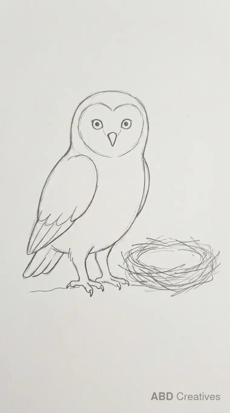 Owl Near a Nest