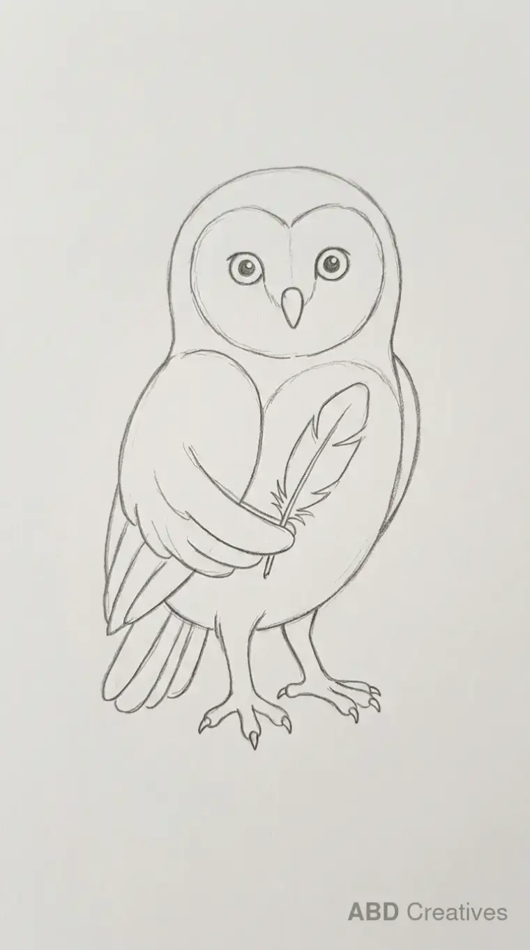 Owl With a Feather