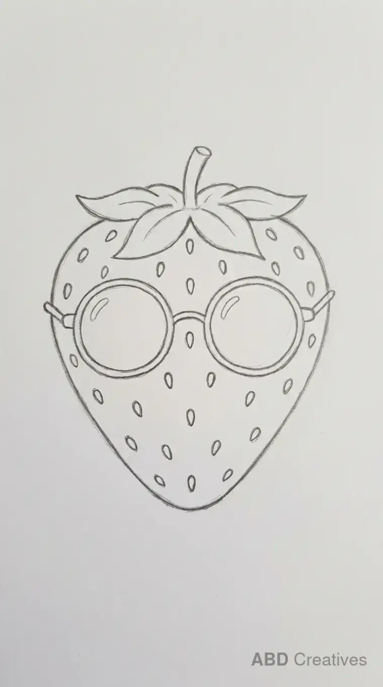 Strawberry With Glasses