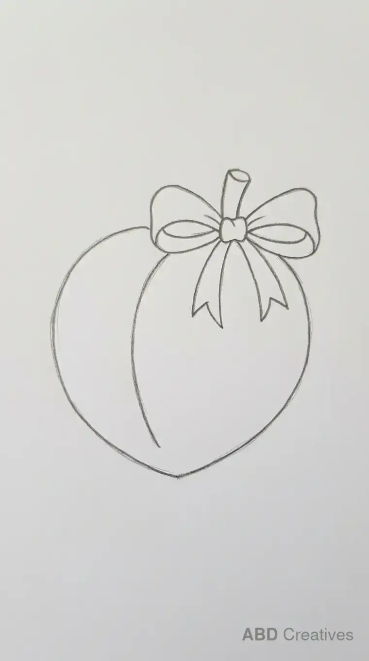 Peach With a Bow