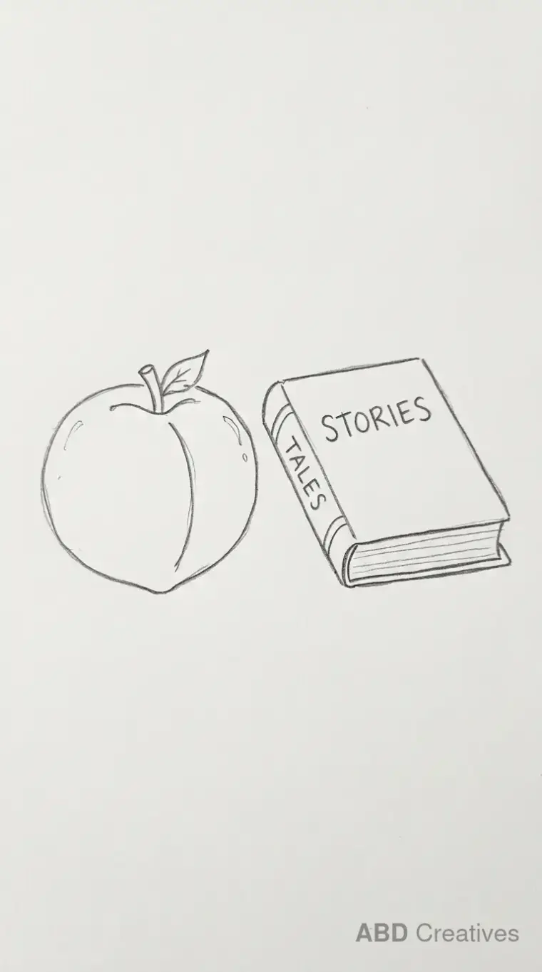 Peach Beside a Book