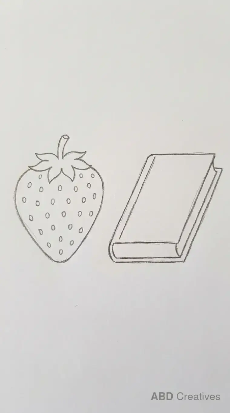 Strawberry Beside a Book