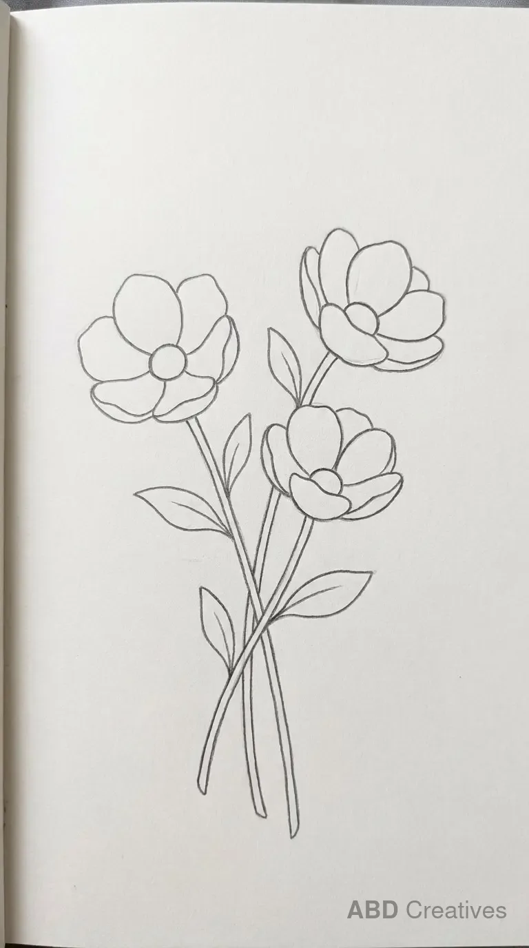 Three Anemones in a Bunch
