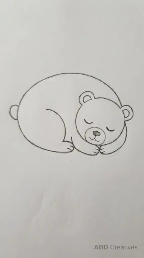 Sleeping Bear Lying Down