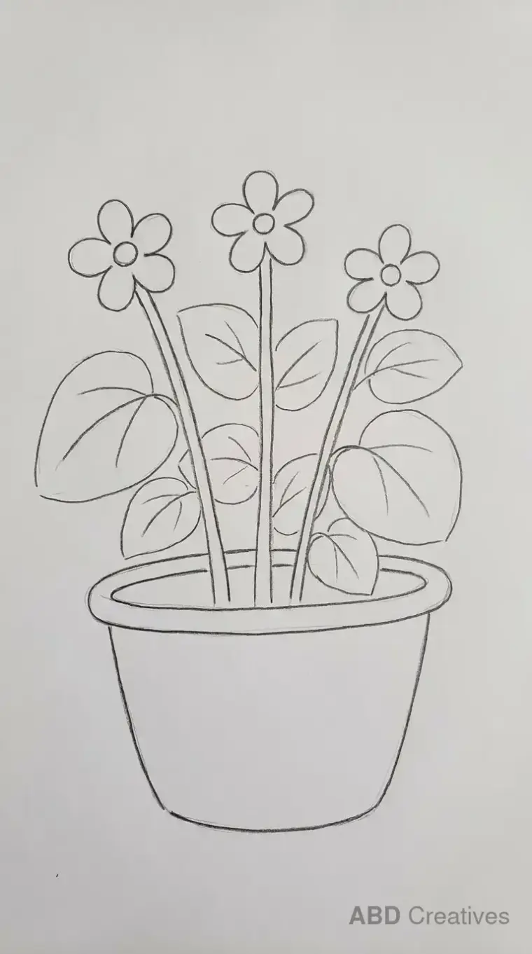 Begonia Flower in a Pot