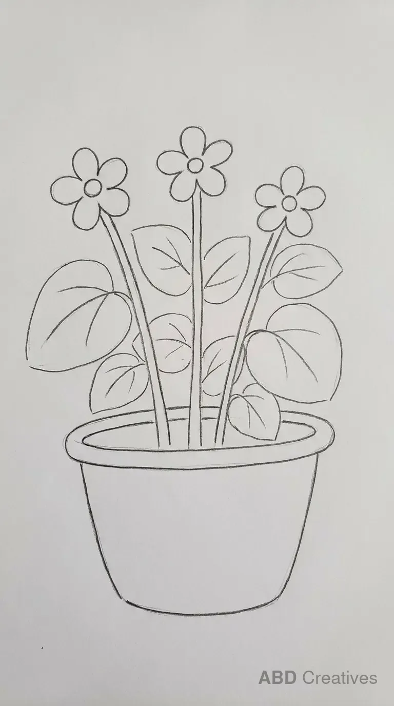 Begonia Flower in a Pot