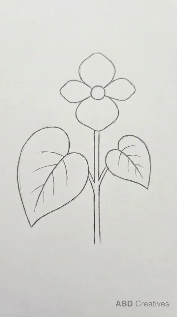 Begonia Flower with Leaves