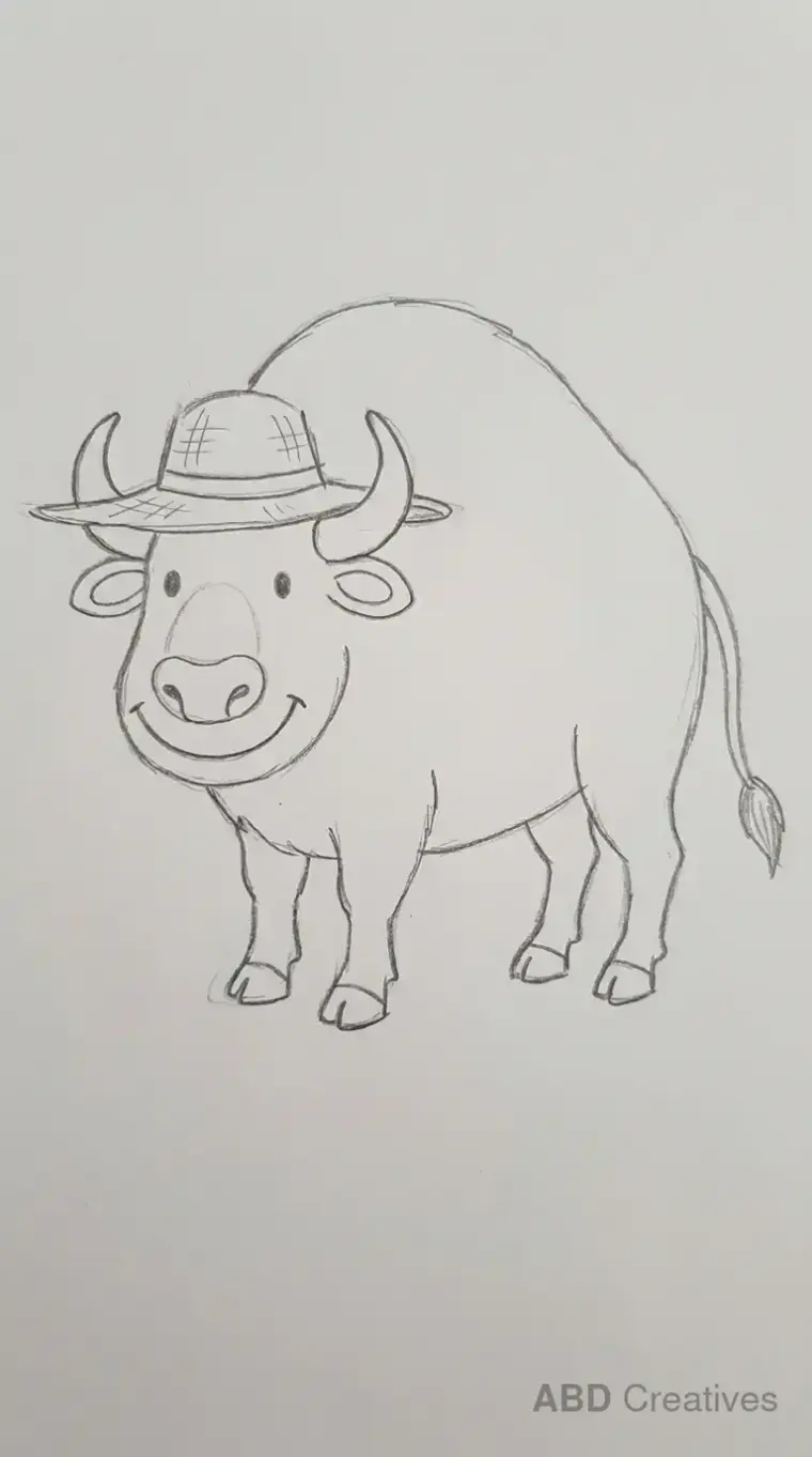 Buffalo Wearing a Hat