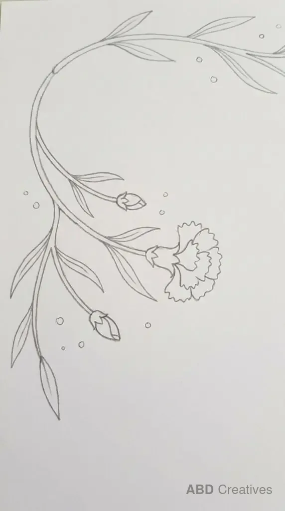 Carnation Corner Border
